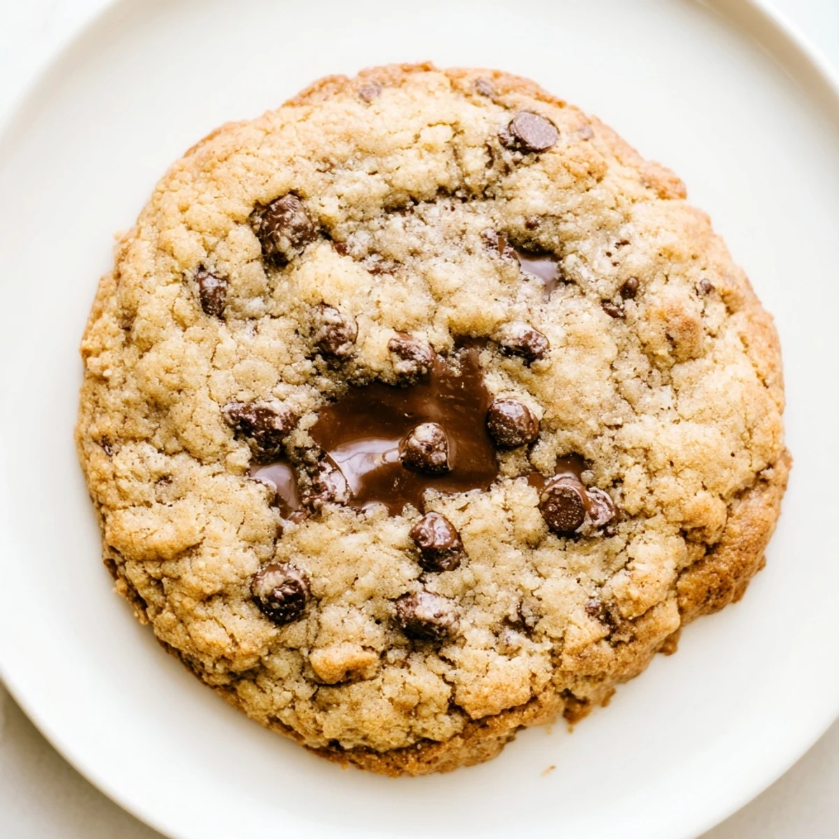 Golden-brown Air-Fryer Chocolate Chip Cookies, fresh from the air fryer, a perfect mini batch snack.
