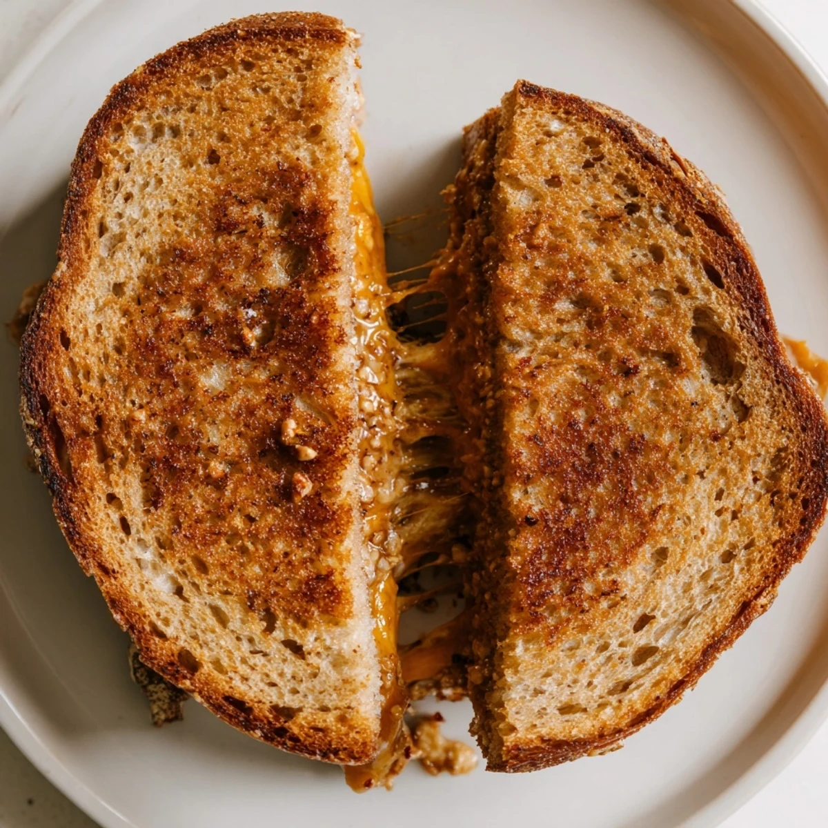 Crispy sourdough and spicy honey butter delight in this easy Honey Chipotle Butter Grilled Cheese.