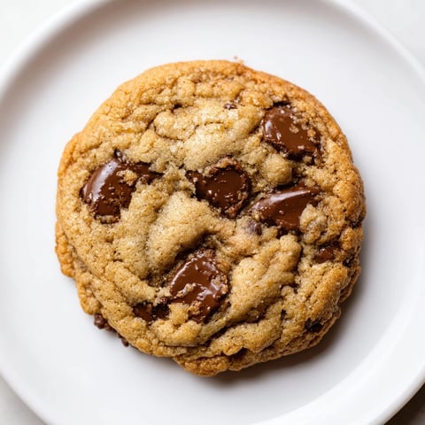 Air-Fryer Chocolate Chip Cookies, warm and soft, with melting chocolate, ready to enjoy.