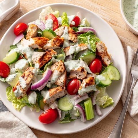 Ripe avocado blended into a zesty ranch dressing coats tender chicken and crunchy cucumbers, making this Avocado Ranch Chicken Salad perfect for light dinners.
