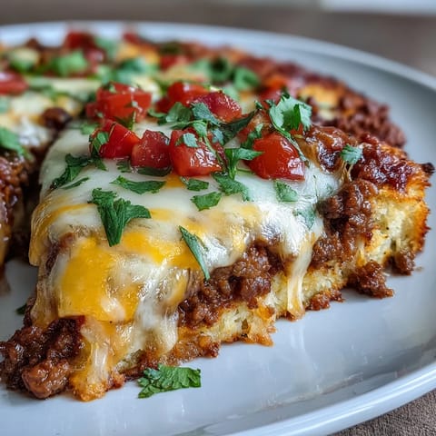 Cheesy Cauliflower Crust Taco