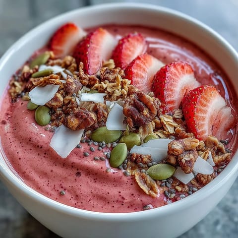 Strawberry Protein Smoothie Bowl