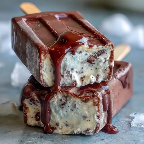 Vanilla Bean Frappuccino Fudge Pops with a rich coffee and vanilla flavor, frozen into creamy treats for a cool summer dessert.