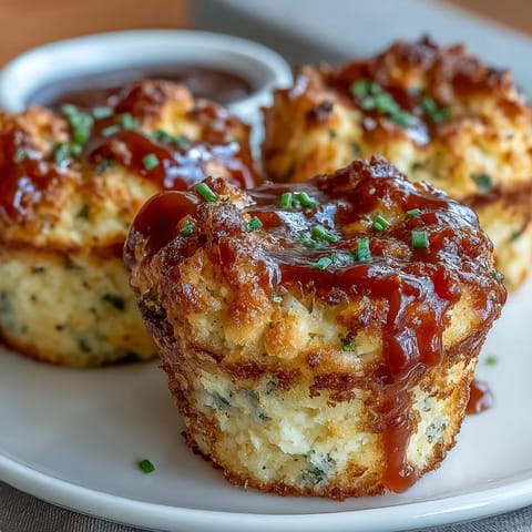 Golden cornbread muffins swirled with smoky barbecue sauce and melted cheddar, perfect for baby showers or BBQ gatherings.