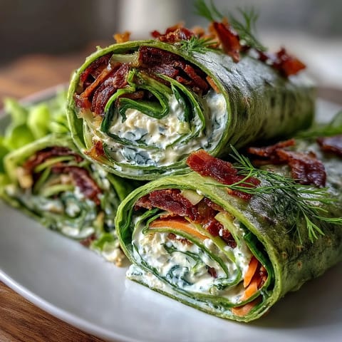 Bright green spinach tortilla pinwheels filled with herb cream cheese, crunchy vegetables, and fresh spinach—perfect for party appetizers or healthy snacks.