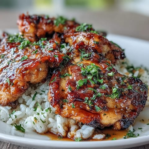 Honey Garlic Chicken Rice