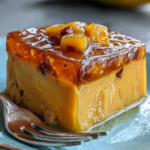 Refreshing vegan Mango Agar-Agar Jelly Cubes, perfect for a sweet, fruity treat.