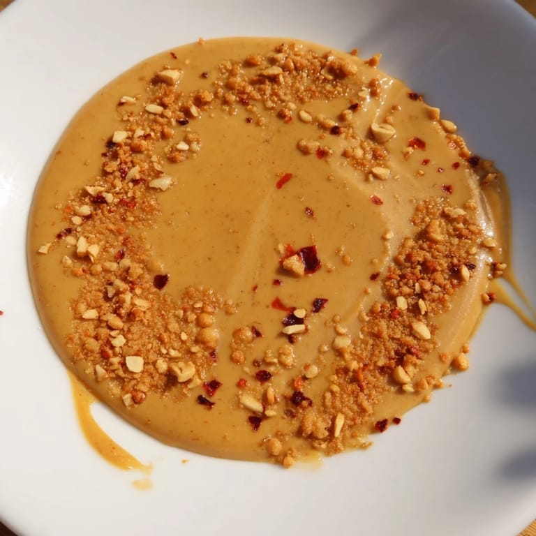 Thick and flavorful, this Indonesian Satay Sauce is ready to be drizzled over grilled chicken skewers.