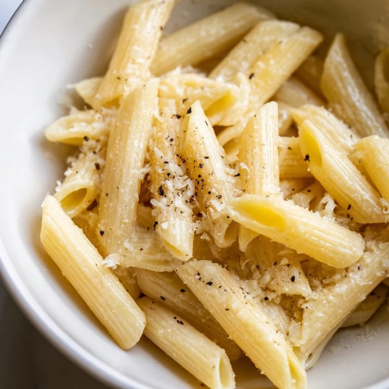 Forkful of perfectly al dente pasta from the microwave, tossed with butter and herbs, ready to be eaten directly from the bowl.  