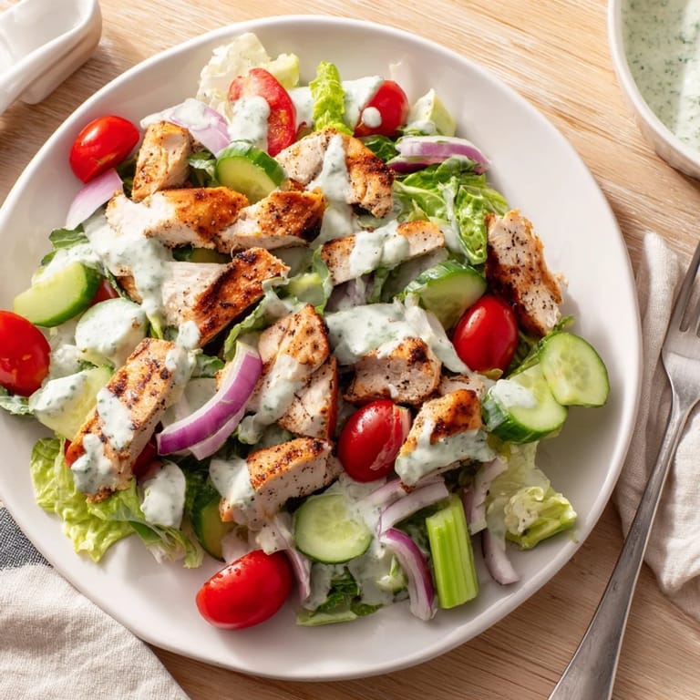 Ripe avocado blended into a zesty ranch dressing coats tender chicken and crunchy cucumbers, making this Avocado Ranch Chicken Salad perfect for light dinners.