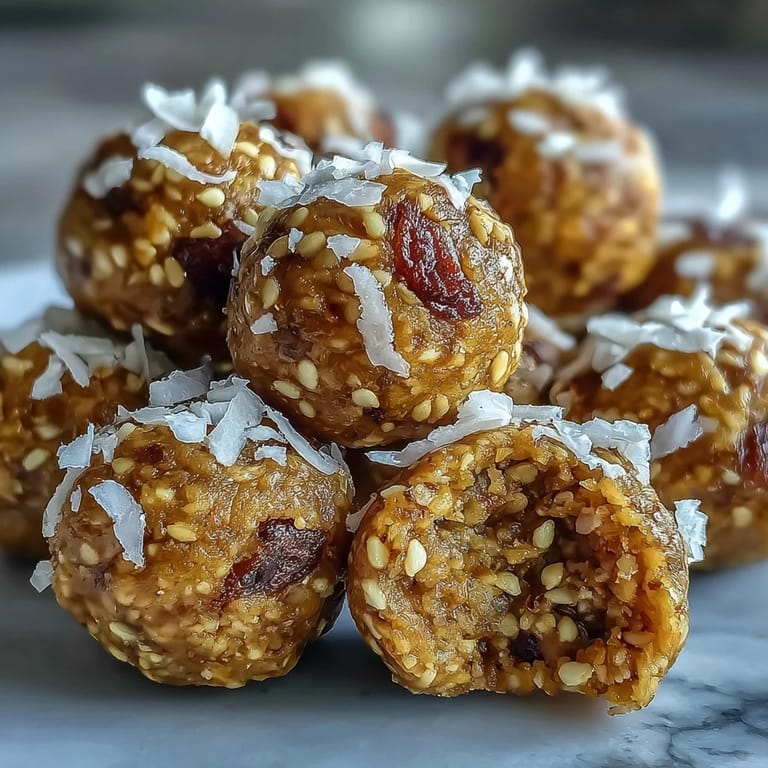 Freshly rolled Ginger Turmeric Energy Balls with a vibrant orange hue from turmeric and warm ginger aroma.