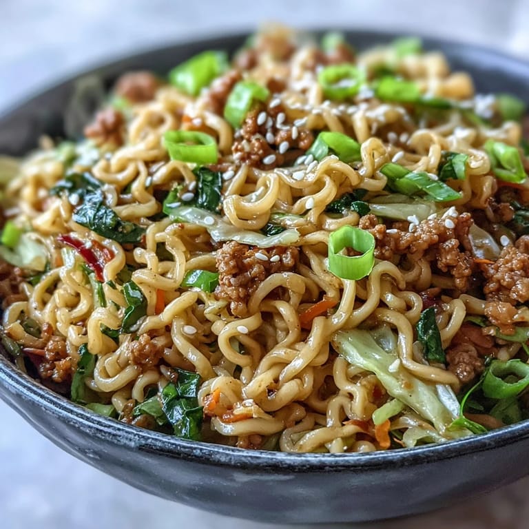In a wok, ground turkey browns with shredded cabbage, carrots, and green onions for this quick, easy weeknight dinner.