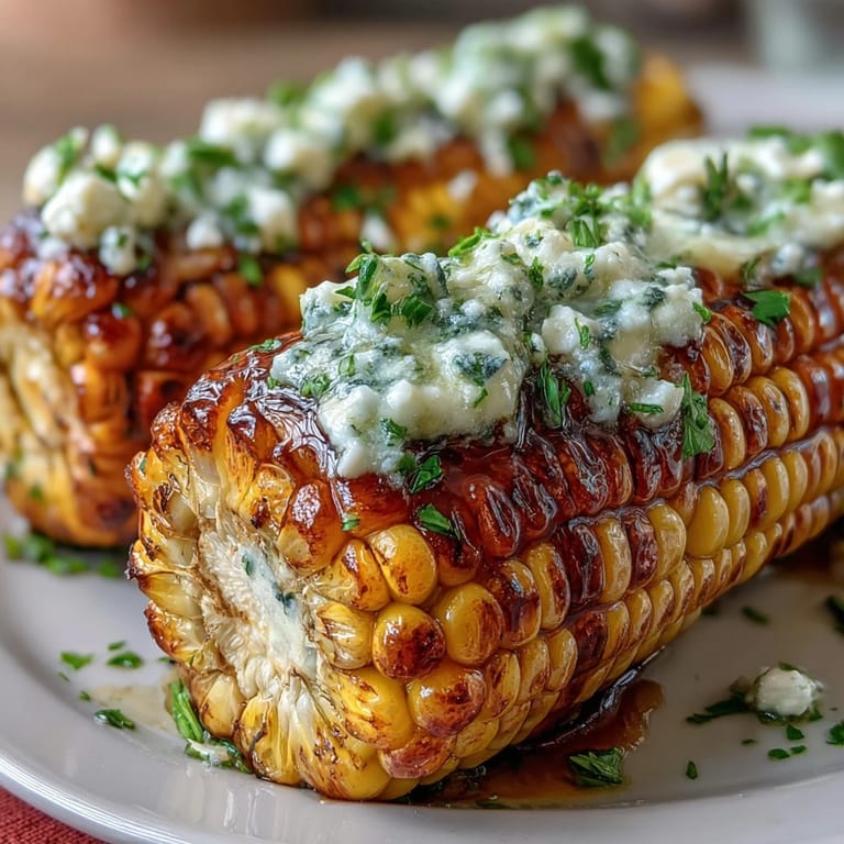 Sweet, tender corn on the cob, cooked in the microwave and coated with fragrant garlic butter for a savory side dish.