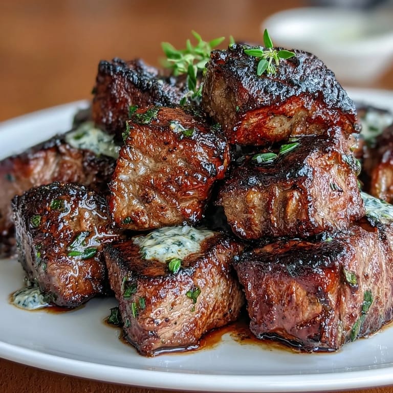 One-pan steak bites bursting with garlic and herb flavors, golden-brown and ready for a quick, satisfying summer dinner.