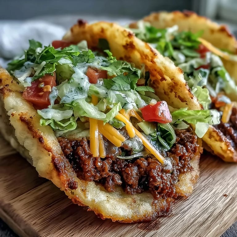 Easy cloud bread tacos showcasing tender beef and crisp, colorful taco fillings.