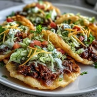 Fluffy cloud bread tacos filled with savory seasoned beef and fresh toppings.